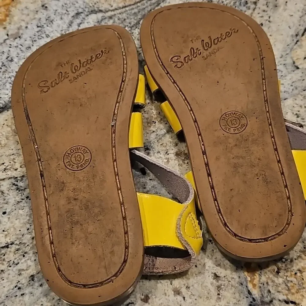 Girls Salt Water Yellow Sandals size 13
